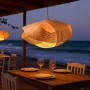 Lampe suspendue en osier "NIDO" - E27
