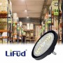 Cloche LED industrielle UFO - CCT réglable de 4000-5700ºK - 200W - Pilote LIFUD - Angle sélectionnable 110º/90º/70º - IP65