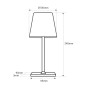 Lampe de table portable LED CCT réglable sur 3 températures de 3000-6000ºK - Touch - Ø100 mm