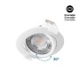 Spot LED encastrable rond pour intérieur - 7W - CCT réglable de 3000K à 6000ºK - DIMMABLE TRIAC - 630lm - Coupe Ø 70mm - IP20