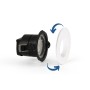 Spot encastrable LED rond CCT réglable sur 3 températures de 2700-4000ºK - 6W - Dimmable TRIAC - Ø68mm - IP65 - Blanc