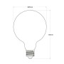 Ampoule LED décorative "Milky" - E27 G95 - 6W - Blanc chaud 3000K