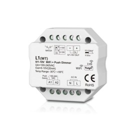 MINI Contrôleur 0/1-10V - WiFi+RF - PUSH Dim - 100-240V AC - TUYA - Skydance