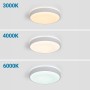 Plafonnier LED circulaire - CCT réglable sur 3 températures de 3000-6000ºK - 14W - Ø27cm - IP20