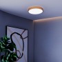 Plafonnier LED circulaire CCT réglable sur 3 températures de 3000-6000ºK - 24W - Couleur bois - Ø40cm