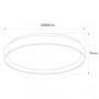 Plafonnier LED circulaire CCT réglable sur 3 températures de 3000-6000ºK - 24W - Couleur bois - Ø40cm