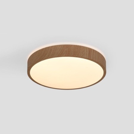 Plafonnier LED circulaire CCT réglable sur 3 températures de 3000-6000ºK - 24W - Couleur bois - Ø40cm