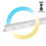 Réglette LED sous meuble cuisine T5 18W CCT réglable sur 3 températures de 3000-6500ºK - 150cm - Opale