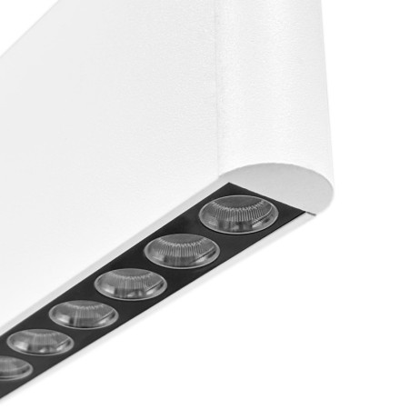 Luminaire linéaire LED CCT réglable de 3000-5000ºK - Bidirectionnel - Puissance réglable 20W/30W/40W - 120cm - UGR 17