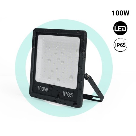 Projecteur LED extérieur 100W noir - Éclairage puissant IP65