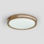 Plafonnier LED rond CCT réglable sur 3 températures de 3000-6000ºK - 24W - Effet latéral - Couleur bois Ø40cm