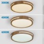 Plafonnier LED rond CCT réglable sur 3 températures de 3000-6000ºK - 24W - Effet latéral - Couleur bois Ø40cm
