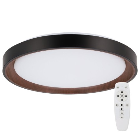Plafonnier LED décoratif 40W - CCT réglable sur 3 températures différentes de 3000-6000ºK - Télécommande Finition noire