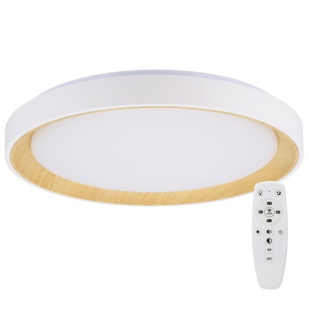 Plafonnier LED décoratif 40W - CCT réglable sur 3 températures différentes de 3000-6000ºK - Télécommande Finition blanche