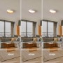 Plafonnier LED rond CCT réglable sur 3 températures différentes de 3000-6000ºK 24W - Effet bois - Ø40cm