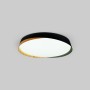 Plafonnier LED rond CCT réglable sur 3 températures différentes de 3000-6500ºK 36W - Effet bois - ø50cm - IP22