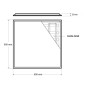 Panneau encastré Backlit à LED 60x60cm - 40W - 100lm/W - Driver flicker free - UGR22 - IP40