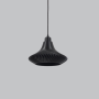 Suspension « Vita » Noir/Rosace de plafond noire/Câble noir