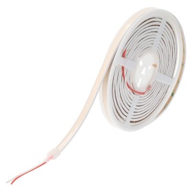 Ruban LED flexible découpable 12W/m 24VDC COB 528 LED/m 1400Lm/m IP65 - 5 mètres