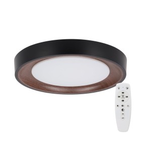 Plafonnier LED décoratif 30W - CCT réglable sur 3 températures différentes de 3000-6000ºK - Télécommande Finition noire
