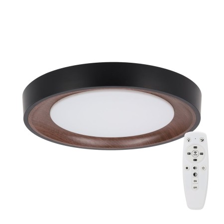 Plafonnier LED décoratif 30W - CCT réglable sur 3 températures différentes de 3000-6000ºK - Télécommande Finition noire