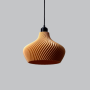 Lampe Suspendue « Daila » Beige – Rosace Noire / Câble Noir