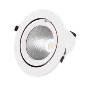 Spot LED Downlight encastrable circulaire 40W 6000Lm Orientable 40 000H