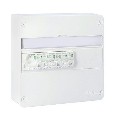 SCHNEIDER Resi9 XE Tableau électrique monté et câblé TAMC auto 1 rangée 1ID 63A 6 disjoncteurs