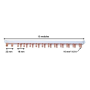IKEPE Peigne d'alimentation électrique horizontal Phase Neutre 13 modules