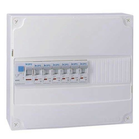 IKEPE Tableau électrique pré-équipé auto 1 rangée 1ID 40A 6 disjoncteurs