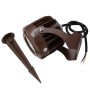 Projecteur LED avec piquet pour jardin 10W IP65 2700K - finition marron