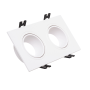 Anneau de downlight 2xGU10 Polycarbonate Rectangulaire Blanc