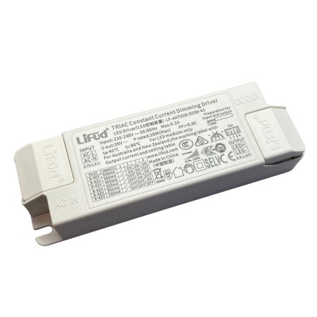 Driver Lifud 20W - Sortie 9-42 V 250-500 mA - Gradable - Coupure de phase montante/descendante - IP20