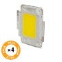 Pack de 4 LED haute puissance 50W 5000Lm COB30 50 000H