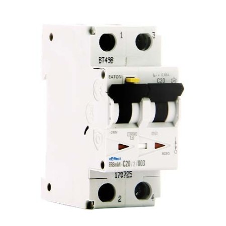 EATON Disjoncteur différentiel bipolaire 20A 30mA type AC 230V