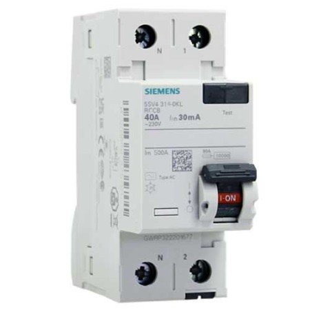 SIEMENS Interrupteur différentiel 40A 30mA type AC 230V