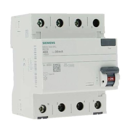 Interrupteur différentiel tétrapolaire SIEMENS 40A 30mA type AC