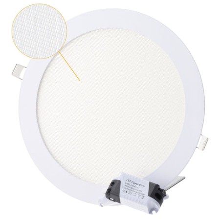 Spot LED encastrable circulaire extra-plat 20W 2000 lm CCT réglable sur 3 températures différentes de 3000-6000ºK UGR17 40 000 h