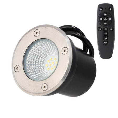 Projecteur LED encastrable de jardin 5W - CCT réglable sur 3 températures différentes de 2700-6000ºK - IP65 - télécommande