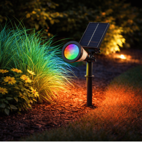 Balise solaire LED RGB - Panneau : 5,5 V/1,1 W Batterie : 3,7 V/1 200 MaH