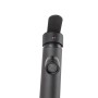 Robinet d'évier en laiton/zinc, noir, eau chaude/froide, flexibles, bec haut, levier unique