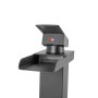 Robinet d'évier en laiton/zinc, noir, eau chaude/froide, flexibles, bec bas, levier unique