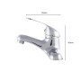 Robinet de lavabo en zinc, chrome, eau chaude-froide, bec bas - levier unique