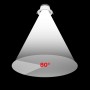 Spot Downlight LED rond IP44 puissance réglable 10W/15W/20W - CCT réglable sur 3 températures de 3000-6500ºK - Découpe Ø 150mm