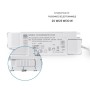 Spot Downlight LED rond IP44 puissance réglable 20W/25W/30W - CCT réglable sur 3 températures de 3000-6500ºK - Coupe Ø 200mm