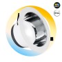 Spot Downlight LED rond IP44 puissance réglable 20W/25W/30W - CCT réglable sur 3 températures de 3000-6500ºK - Coupe Ø 200mm