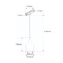 Lampe pendante LED rail magnétique 48V "NIL"- 9W - 2700K - Driver Eaglerise - OSRAM Chip
