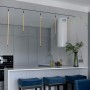 Lampe pendante verticale à LED pour rail magnétique - 48V - 18W - 2800K - Noir