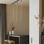 Lampe pendante verticale à LED pour rail magnétique - 48V - 18W - 2800K - Noir
