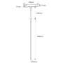 Lampe pendante verticale à LED pour rail magnétique - 48V - 18W - 2800K - Noir